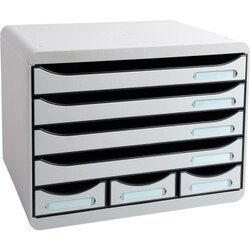 Exacompta 307740D Schubladenbox STORE-BOX MINI 7Schübe lichtgrau