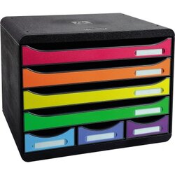 Exacompta 307798D Schubladenbox STORE-BOX MINI 7Schübe harlekin