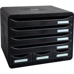 Exacompta 307714D Schubladenbox STORE-BOX MINI 7Schübe schwarz