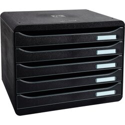 Exacompta 308714D Schubladenbox BIG-BOX PLUS quer 5Schübe schwarz