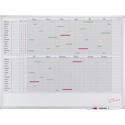 FRANKEN VO-30 Jahresplaner X-tra Line 120x90cm lackiert weiß