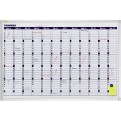 FRANKEN VO-12 Jahresplantafel X-tra Line 90x60cm 12Monate weiß