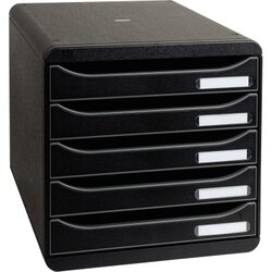 Exacompta 309714D Schubladenbox BIG-BOX PLUS 5Schübe schwarz