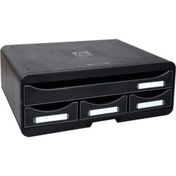 Exacompta 319714D Schubladenbox TOOLBOX MINI 4Schübe schwarz