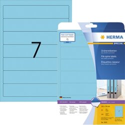HERMA 5093 Ordneretikett kurz/schmal sk blau 140 St./Pack.