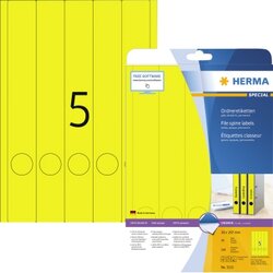 HERMA 5131 Ordneretiketten DIN A4 38x297mm gelb 100 St./Pack