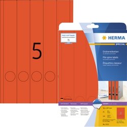 HERMA 5132 Ordneretiketten DIN A4 38x297mm rot 100 St./Pack