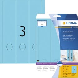 HERMA 5138 Ordneretikett 61x297mm blau 60 St.Pack.