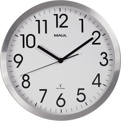 MAUL 9063008 Funkwanduhr move  30,5cm DCF77 rund alu si