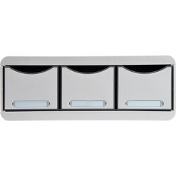 Exacompta 318740D Schubladenbox TOOLBOX MAXI 3Schübe lichtgrau