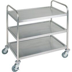 APS 11979 Servierwagen 3Böden 91x59cm Edelstahl