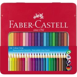 Faber-Castell 112423 Farbstift Colour GRIP 3mm sortiert 24 St./Pack.