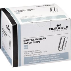 DURABLE 121125 Briefklammer 32mm verzinkt 1.000 St./Pack.