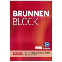 BRUNNEN 105261801 Briefblock RCP DIN A4 50Blatt kariert