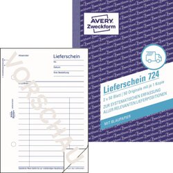 Avery Zweckform 724 Lieferschein DIN A6 2x50Blatt 