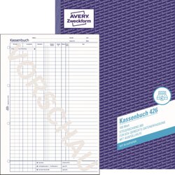 Avery Zweckform 426 Kassenbuch DIN A4 100Blatt 