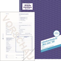Avery Zweckform 506 Lohnabrechnung DIN A4 50Blatt 
