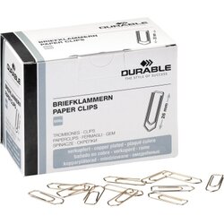 DURABLE 120524 Briefklammer 26mm verkupfert 1.000 St./Pack.