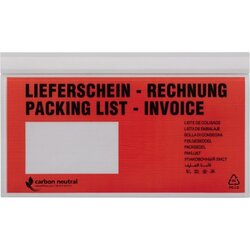 UNIPACK(TM) V722182 Dokumententasche DL 70my rt/sw 500 St./Pack.