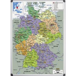 Bi-office MAP0101002 Magnettafel Deutschlandkarte 120x90cm