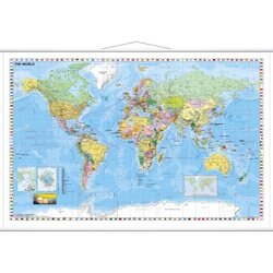 FRANKEN KAM600 Kartentafel Welt 137x97cm laminiert