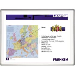 FRANKEN SC881220 Schreibtafel Projektion emailliert