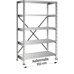 SCHOLZ 158183 Steckregal Grund 800x1.920x500mm 5OH vz