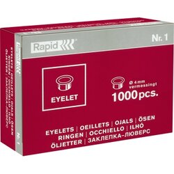 Rapid 31073113 Öse Eyelet Nr.1 4mm Messing 1000 St./Pack.