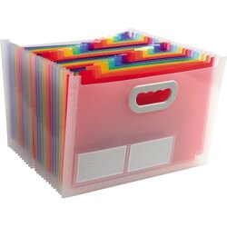 Exacompta 55198E Dokumenttasche CRYSTAL Griff 24Fächer PP