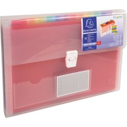 Exacompta 55298E Fächermappe CRYSTAL 13Fächer PP
