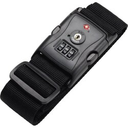 JSA 70555 JSA Koffergurt TSA 3stellig Kunststoff/PES sw