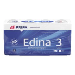 Fripa 1010810 Toilettenpapier Edina 3lg. 250Bl. 8 Rl./Pack.