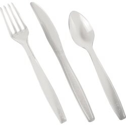 PAPSTAR 86619 Papstar Einwegbesteck Box PS tr 3x55 St.