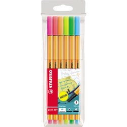 STABILO® 88/6-1 Fineliner point 88 0,4mm neonfarbig sortiert 6 St.