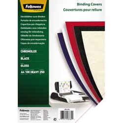 Fellowes® 5378504 Deckblatt Chromolux DIN A4 schwarz 100St./Pack.