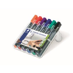 STAEDTLER® 350 WP6 Permanentmaker Lumocolor 2-5mm sortiert 6 St./Pack.
