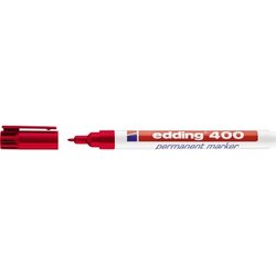 edding 4-400002 Permanentmarker 400 1mm nachfüllbar Rundspitze rot