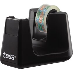 tesa® 53904-00000 Tischabroller ecoLogo Smart schwarz +Klebefilm