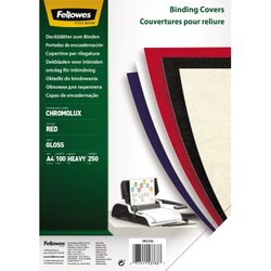 Fellowes® 5378303 Deckblatt Chromolux DIN A4 rot 100St./Pack.