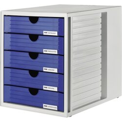 HAN 1450-14 Schubladenbox Systembox DIN C4 5Schubfächer bl
