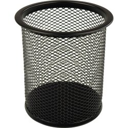 helit H2518195 Stifteköcher Mesh 9x10cm rund 1Fach Metall schwarz