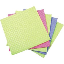 aQualine 2225 Schwammtuch 18x22cm farbig sortiert 5 St./Pack.