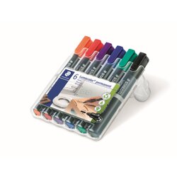 STAEDTLER® 352 WP6 Permanentmaker Lumocolor 2mm sortiert 6 St./Pack.