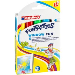 edding 4-16-5 Fenstermaler FUNTASTICS WINDOW FUN sort. 5St.