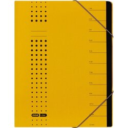 ELBA 400001991 Ordnungsmappe chic DIN A4 12Fächer Karton gelb