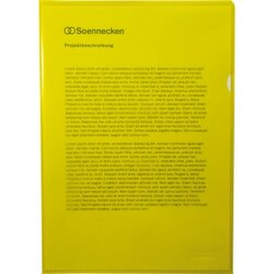 Soennecken 1512 Sichthülle DIN A4 PP gelb 100 St./Pack.