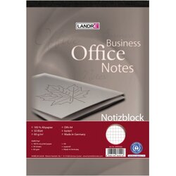 Landré 100050282 Landre Notizblock A4 Deckblatt RC 50Bl. kar.