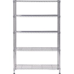 ALBA MOBI5L Alba Regal 5Böden 200x120x35cm chrom