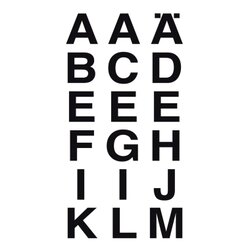HERMA 4135 Buchstaben 20x20mm A-Z wetterfest sw/ws 36St