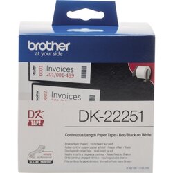 Brother DK22251 Endlosetikettenrolle 62mmx15,24m weiß